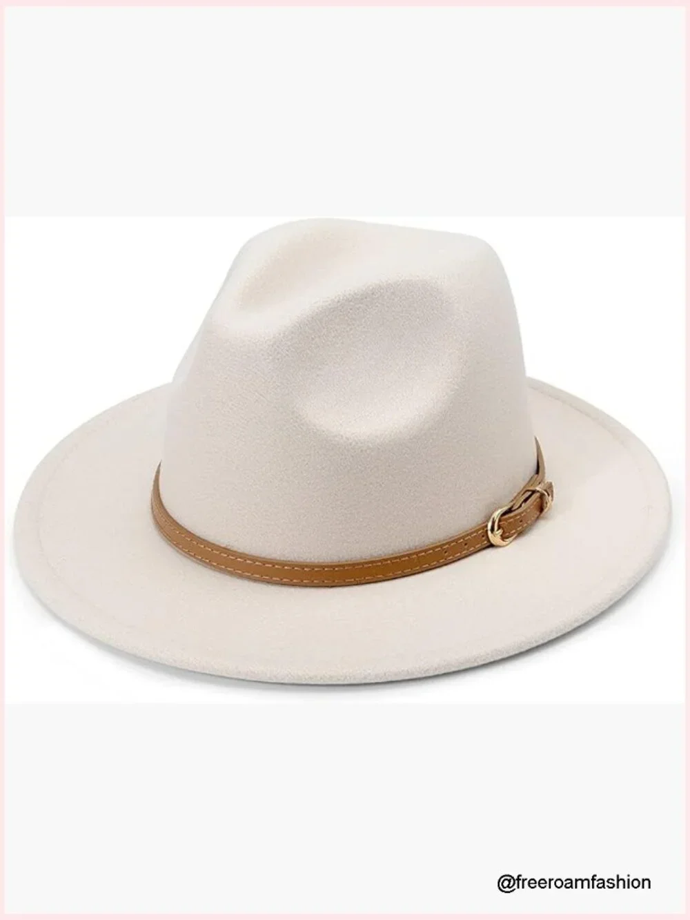 Wide Brim Felt Fedora Panama Hat with Rhinestone Hatband